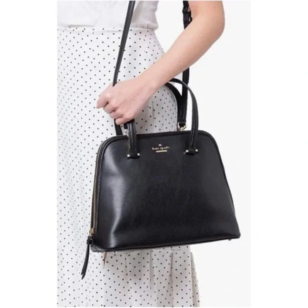 Kate Spade New York Black Patterson Drive Medium Dome Satchel - Picture 11 of 12